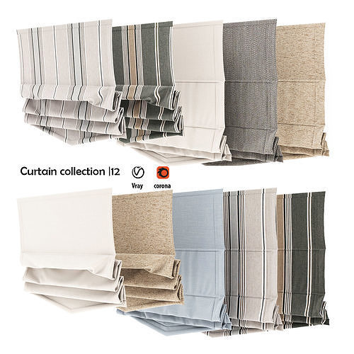 Curtain collection 12 3D model
