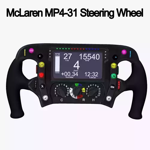 MP4-31 Steering Wheel Low-poly 3D model