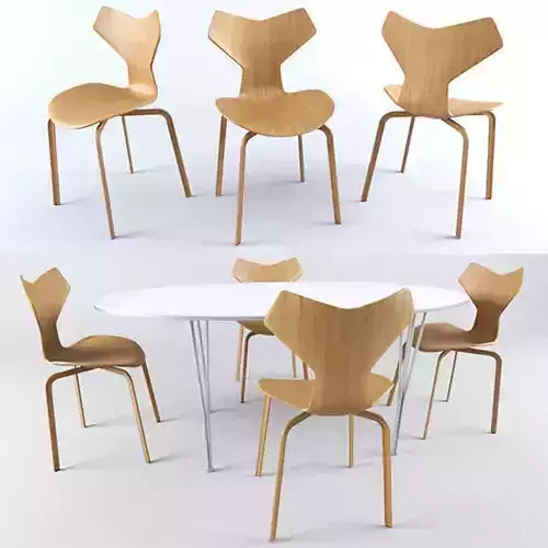 Fritz Hansen Chair plus Table