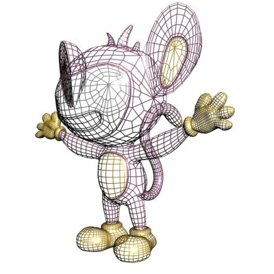 Pokemon like monkey RIGGED Low-poly 3D model_1