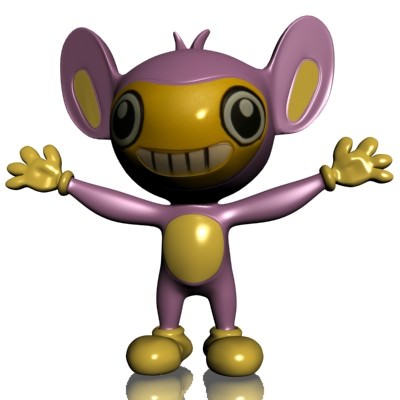 Pokemon like monkey RIGGED Low-poly 3D model_2