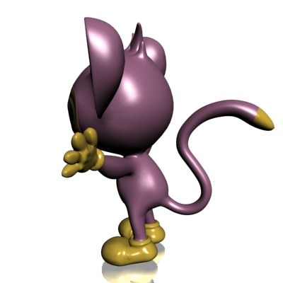 Pokemon like monkey RIGGED Low-poly 3D model_4