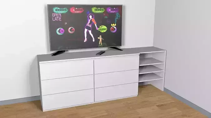 MALM and TV LG 55 3D model
