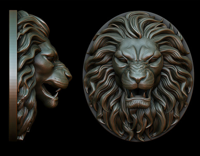 Lion Pendant - two versions 3D print model