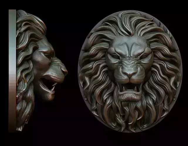 Lion Pendant - two versions 3D print model