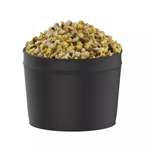 Popcorn Tin Low-poly 3D model 2