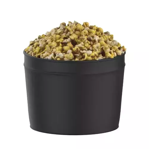Popcorn Tin Low-poly 3D model 3