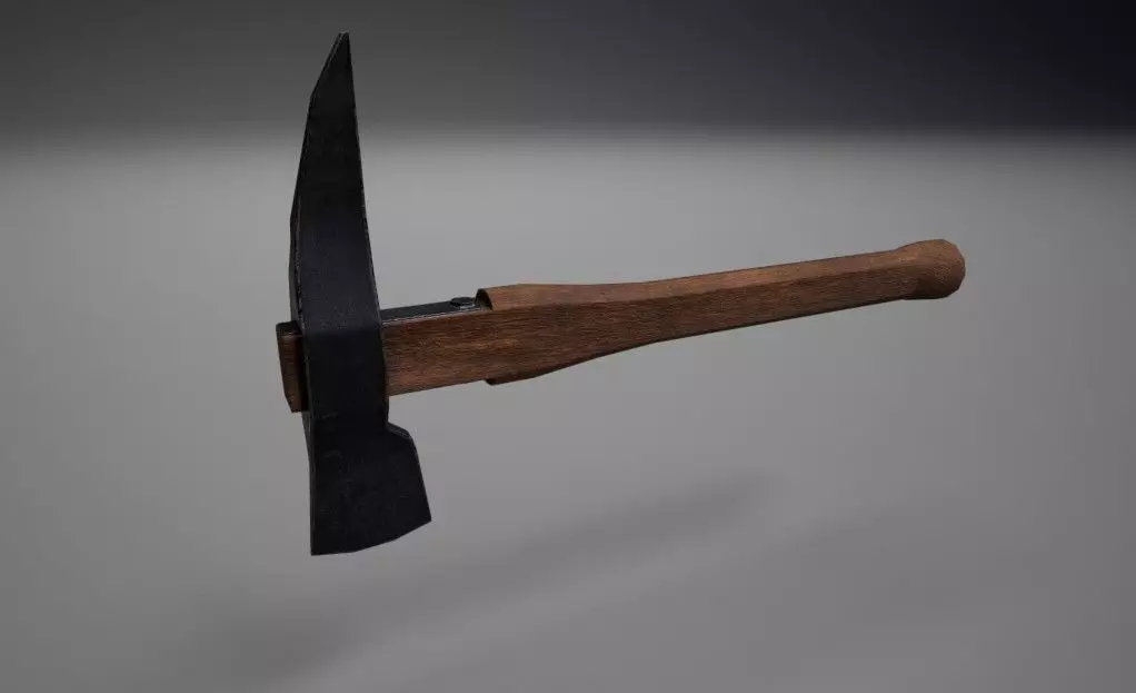 WW1 German Pickaxe asset Free low-poly 3D model