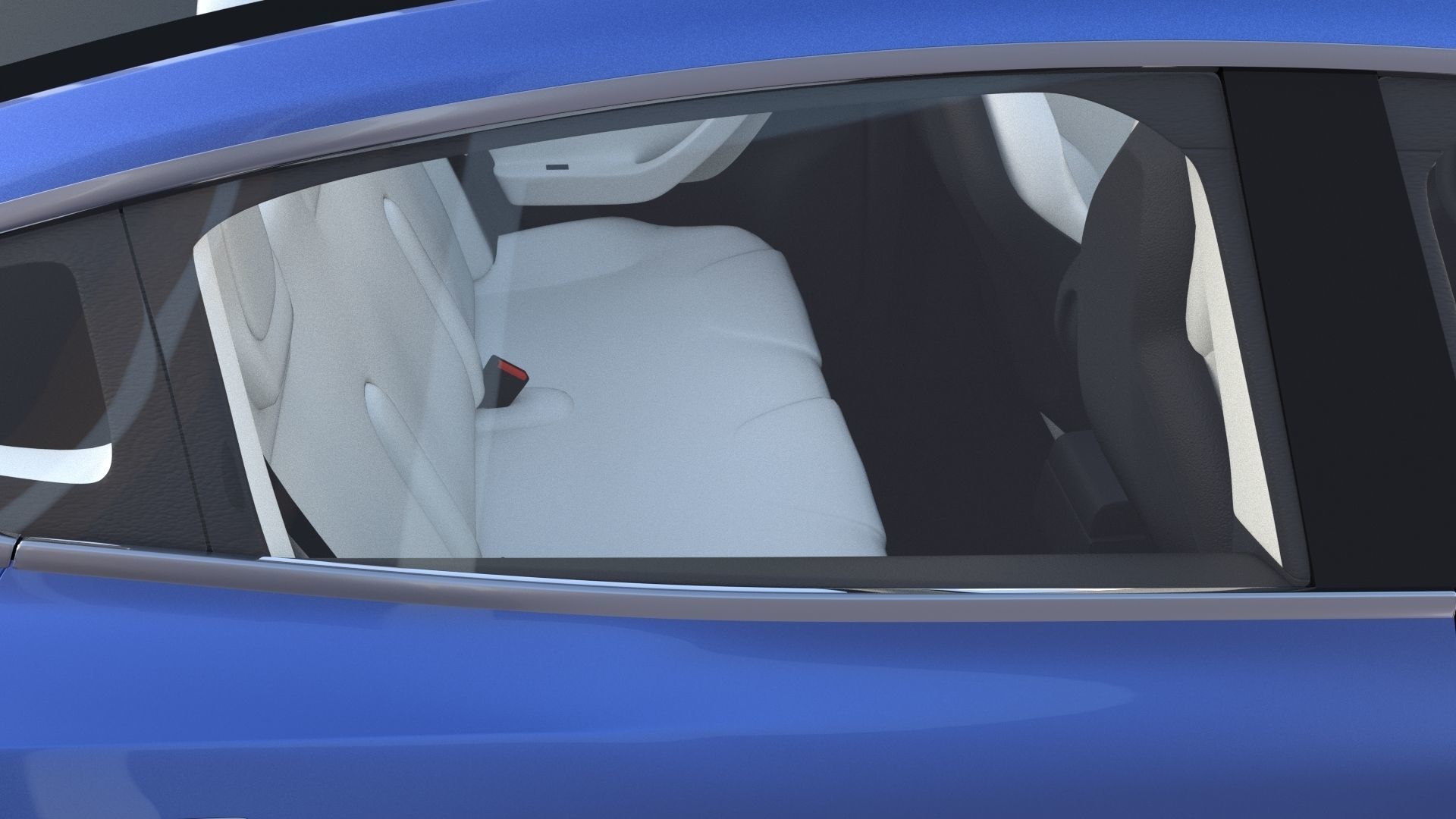 Tesla Model 3 with interior 3D model_60