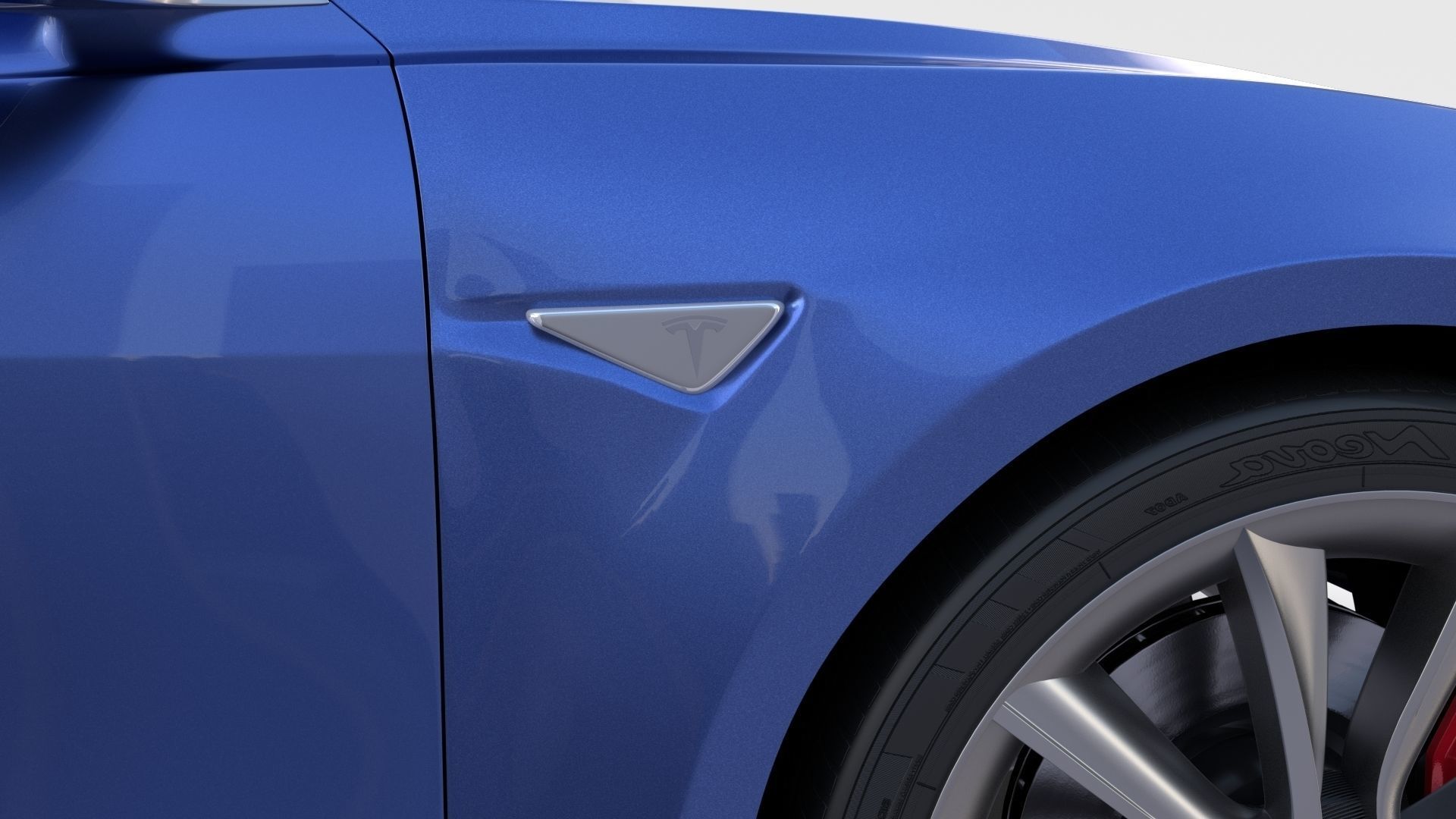 Tesla Model 3 with interior 3D model_35