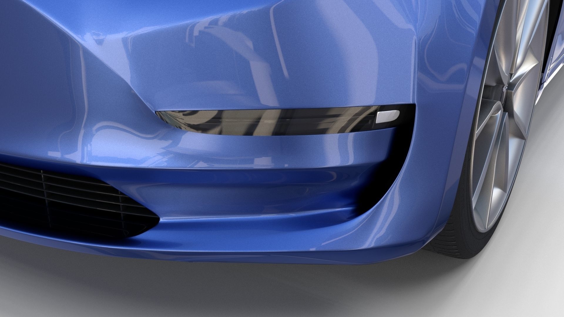 Tesla Model 3 with interior 3D model_17