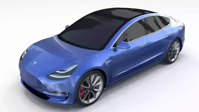 Tesla Model 3 s car 3D model