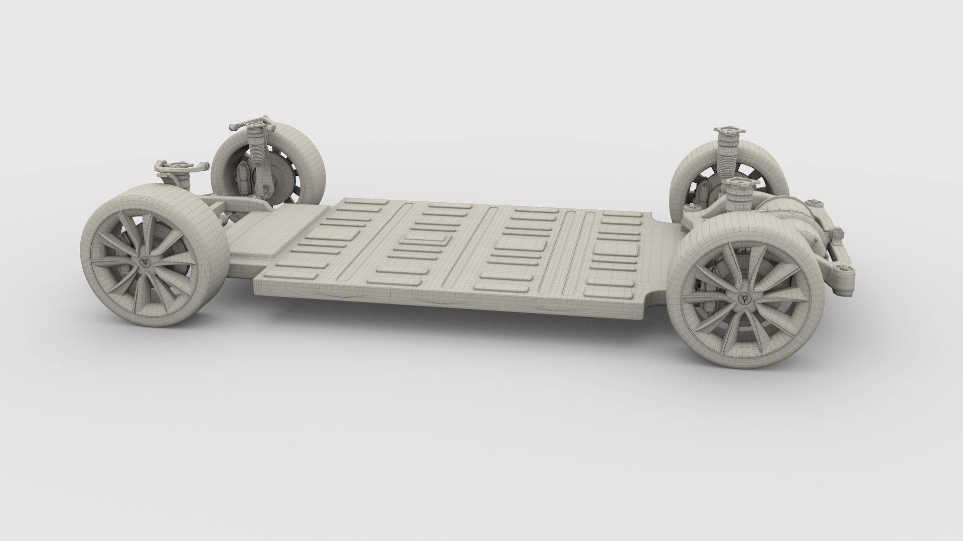 Tesla Model 3 Chassis 3D model_8