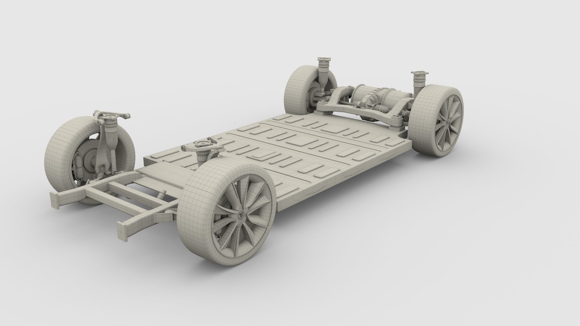 Tesla Model 3 Chassis 3D model_9