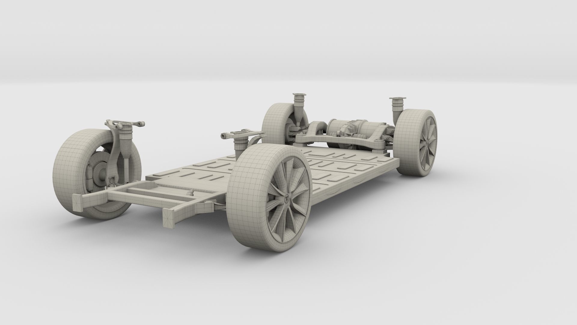 Tesla Model 3 Chassis 3D model_10