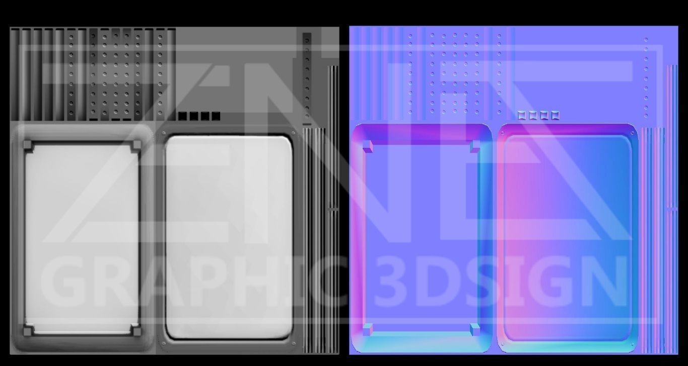Post-Apocalyptic Table Set Low-poly 3D model_13