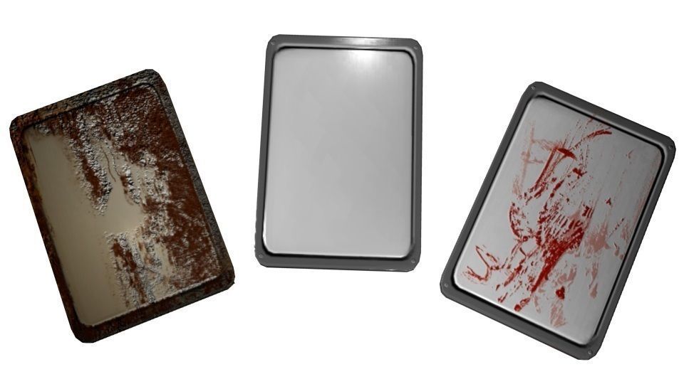 Post-Apocalyptic Table Set Low-poly 3D model_8