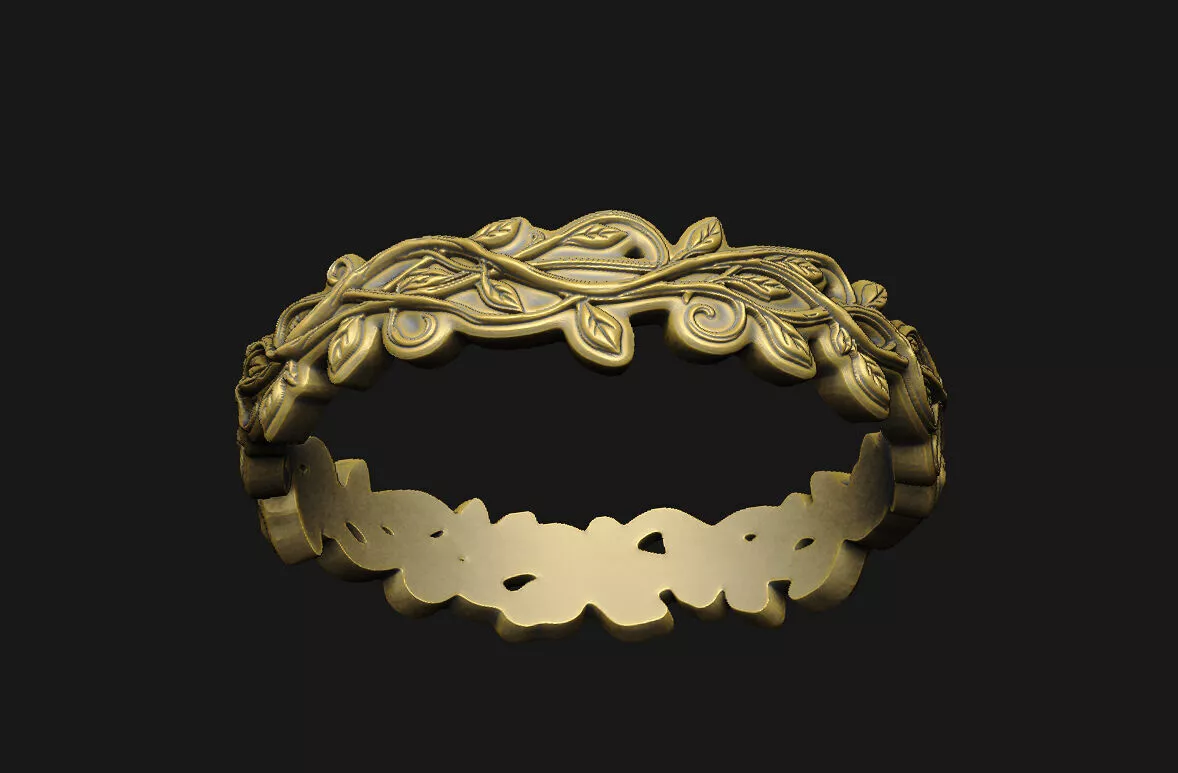 elven-ring fantasy-ring vine-ring nature botanical organic 3D print model