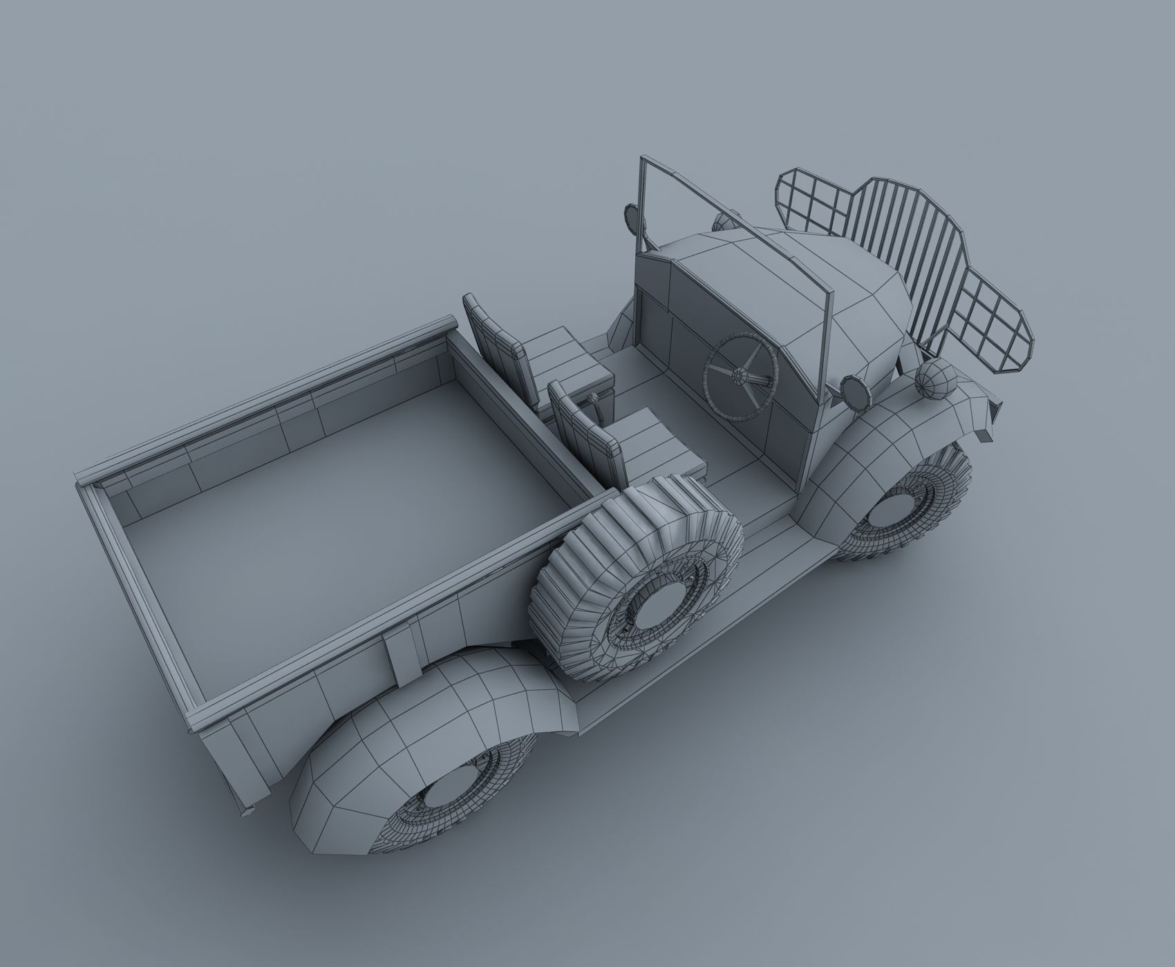 military car vc5 Low-poly 3D model_2