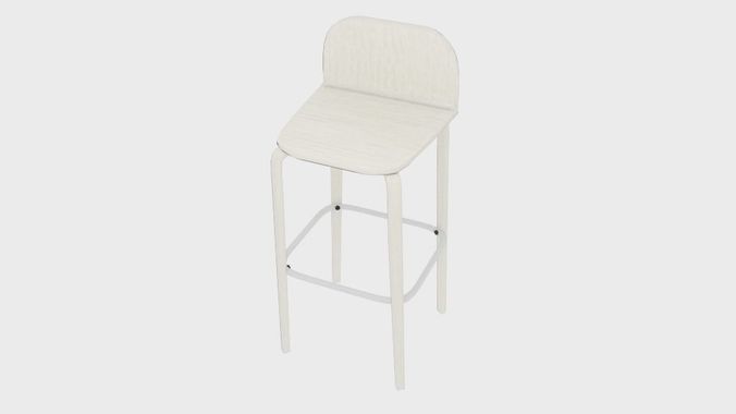 Muuto Visu Bar Stool Low-poly 3D model