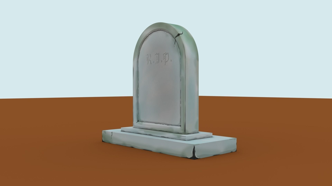 Tombstone Low-poly 3D model