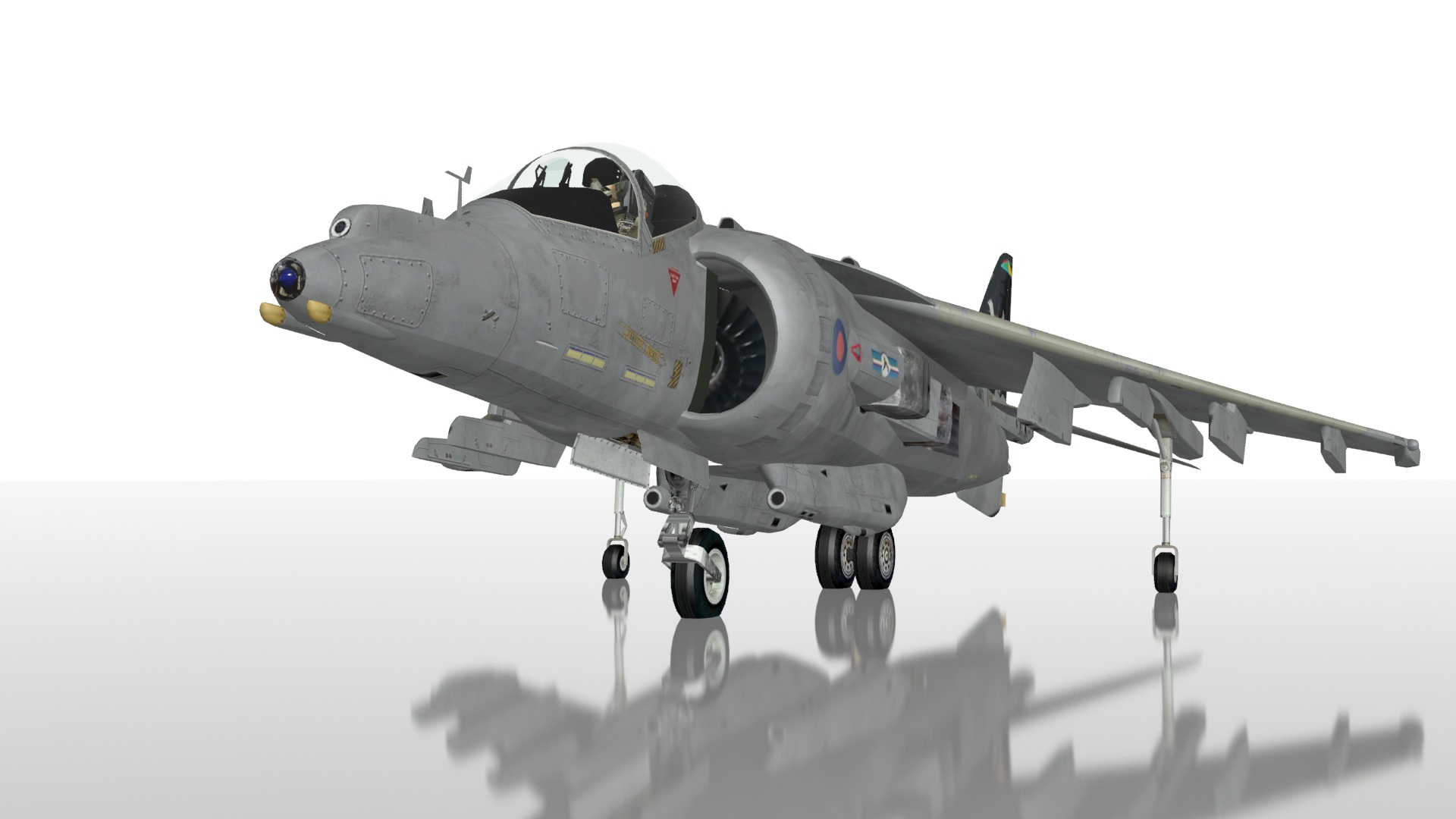 RAF Harrier GR7 in three paint schemes 3D Model Game ready ...