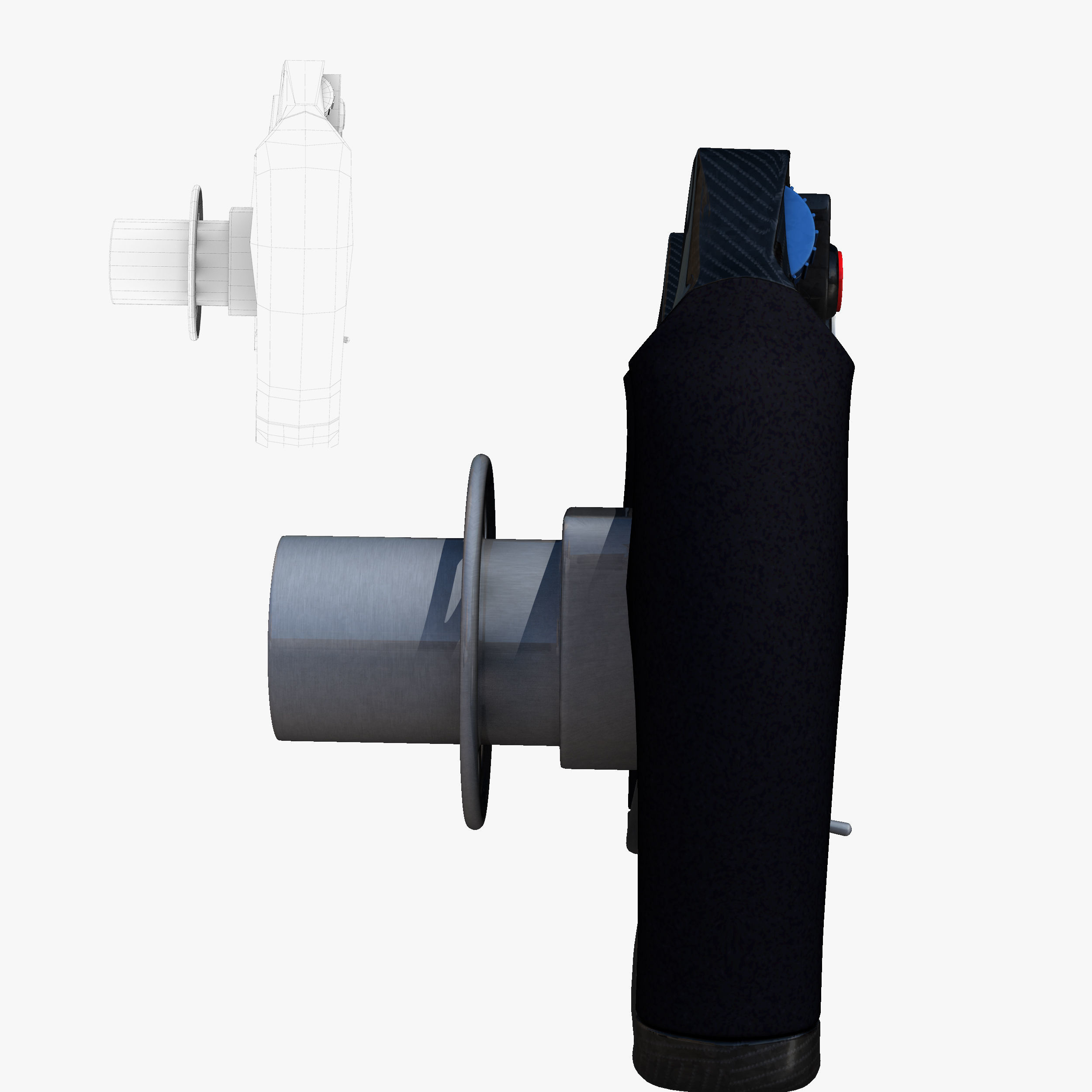 FW38 Steering Wheel Low-poly 3D model_6