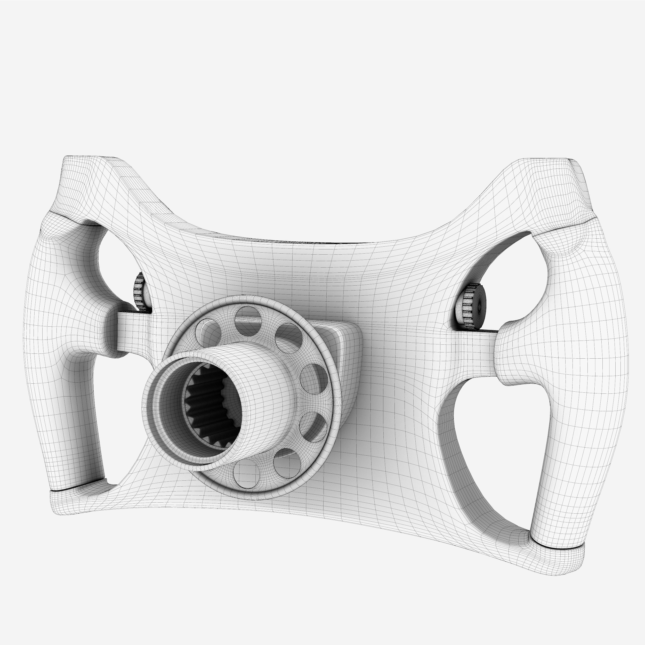 FW38 Steering Wheel Low-poly 3D model_8
