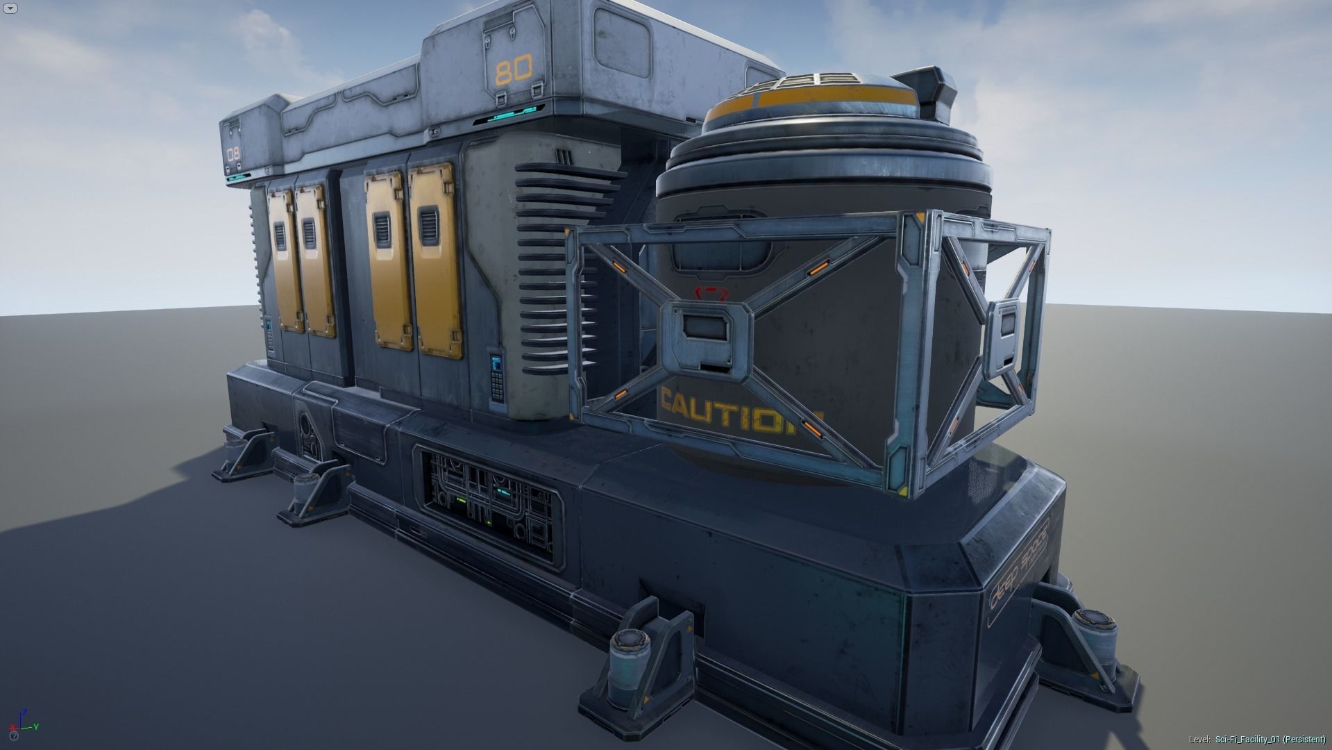 Sci-Fi Facility 01 - game model Low-poly 3D model_6