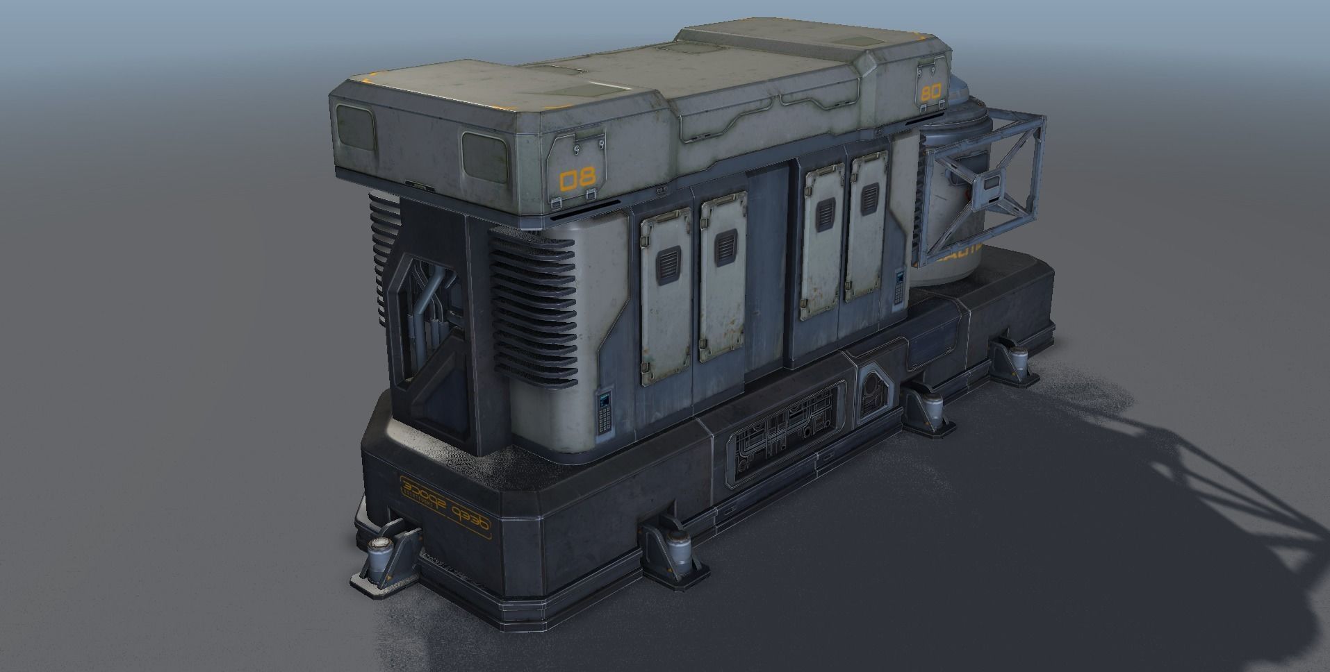 Sci-Fi Facility 01 - game model Low-poly 3D model_15