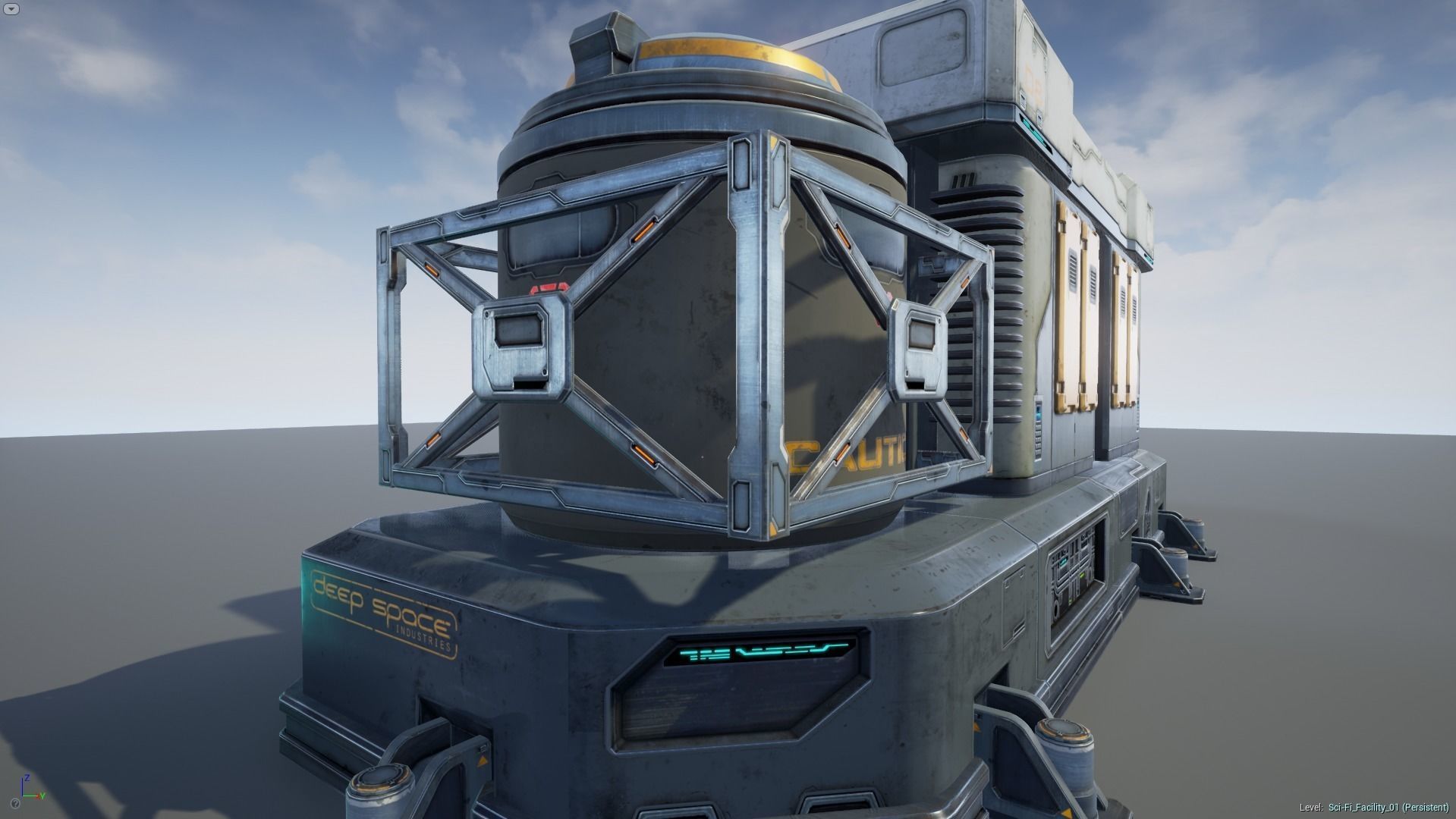 Sci-Fi Facility 01 - game model Low-poly 3D model_5