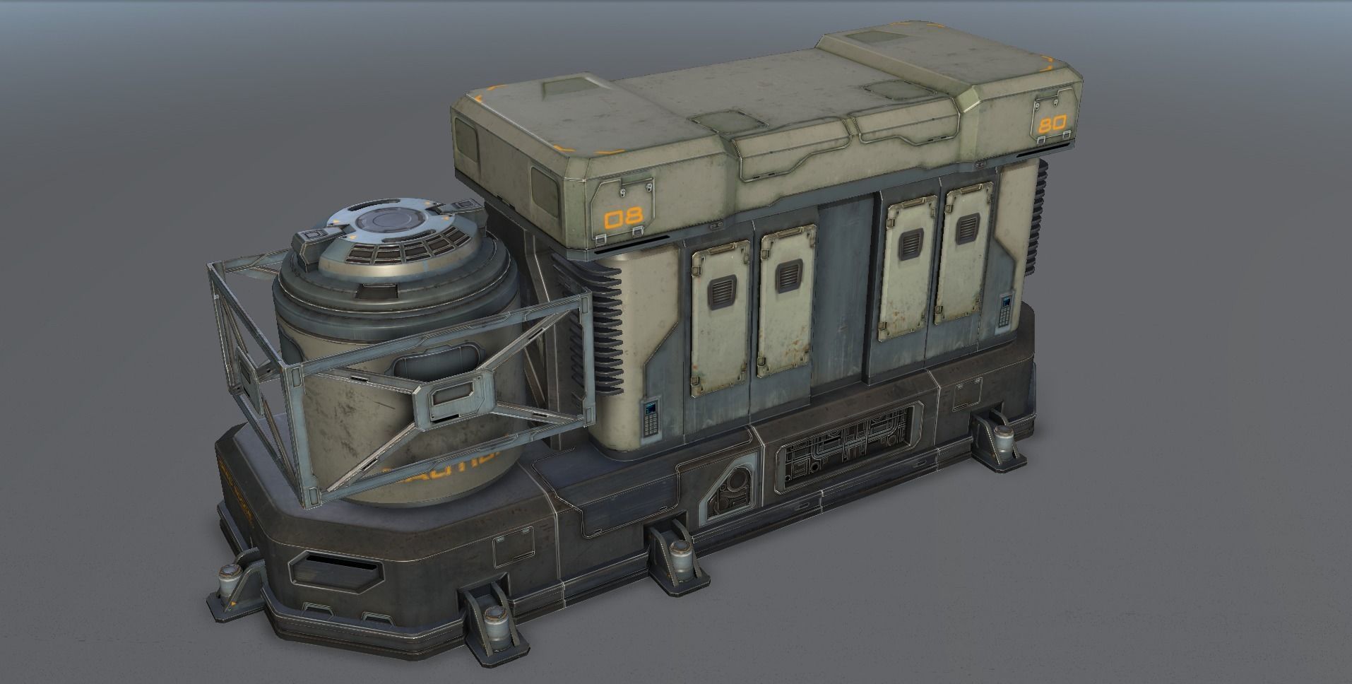 Sci-Fi Facility 01 - game model Low-poly 3D model_18