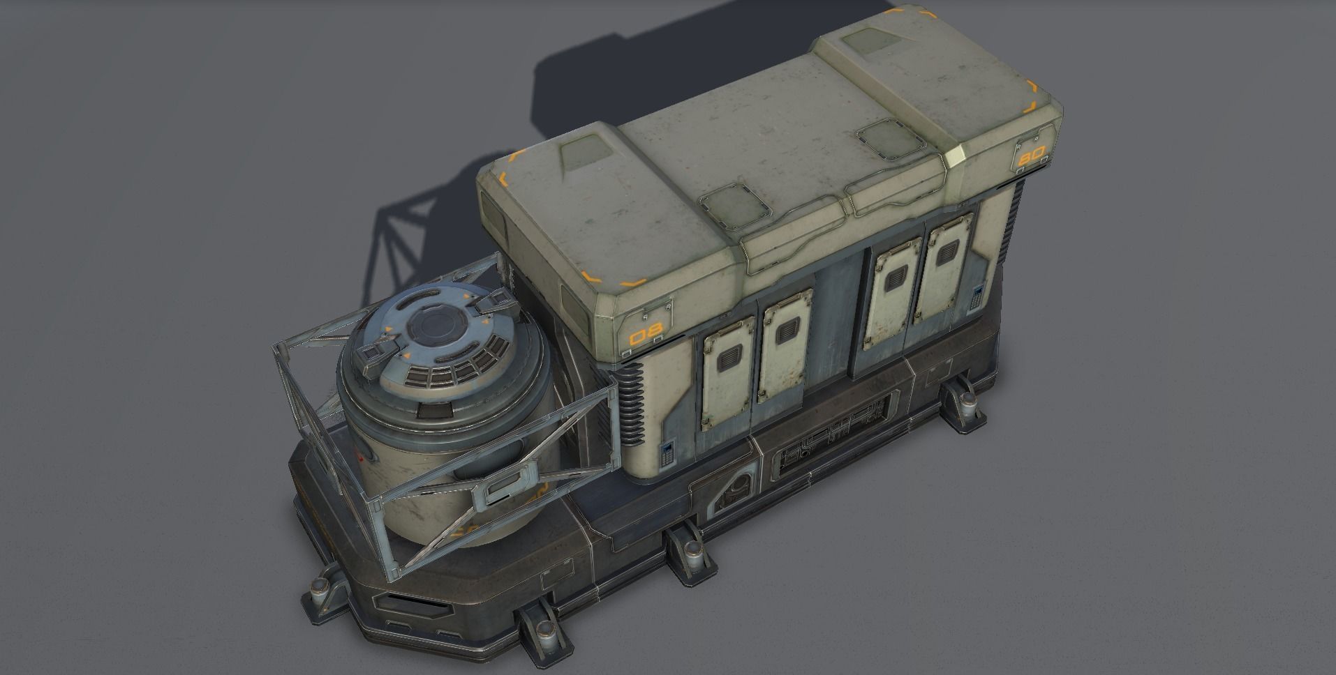 Sci-Fi Facility 01 - game model Low-poly 3D model_12