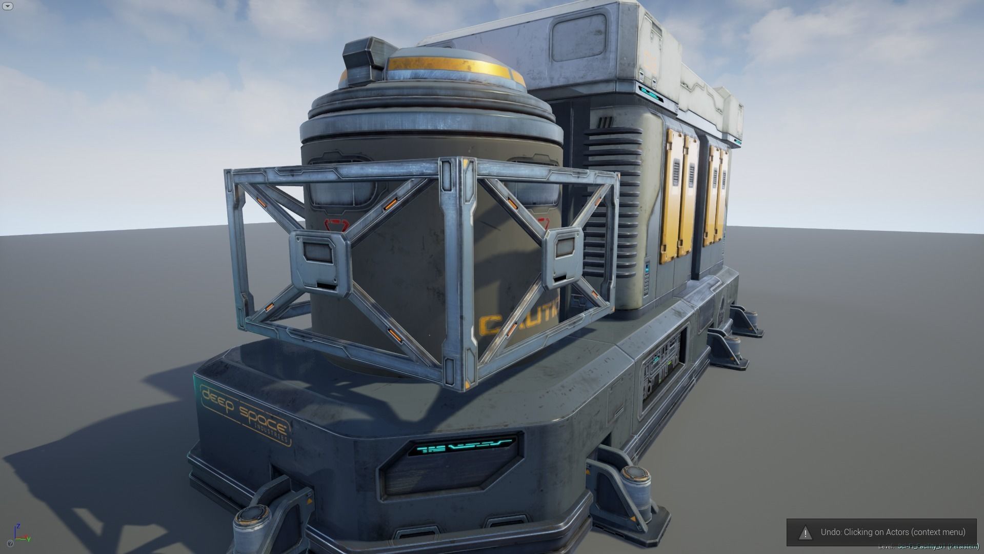 Sci-Fi Facility 01 - game model Low-poly 3D model_8