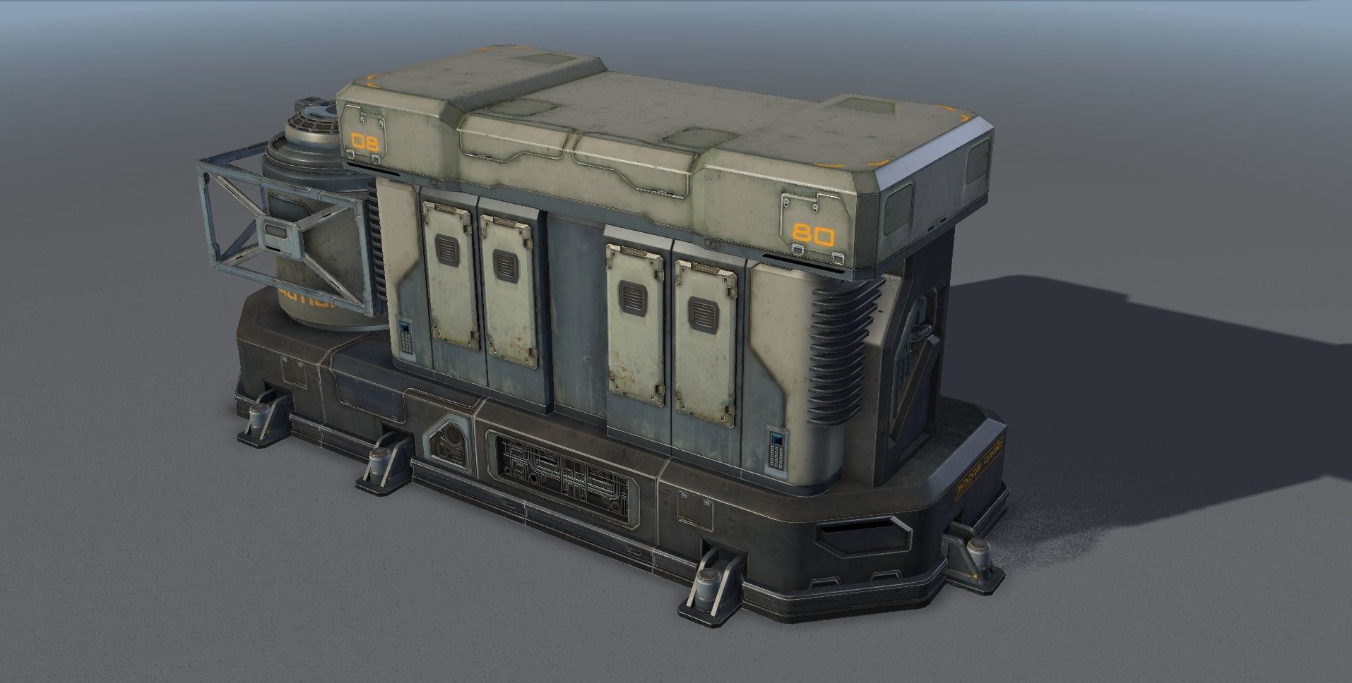 Sci-Fi Facility 01 - game model Low-poly 3D model_19