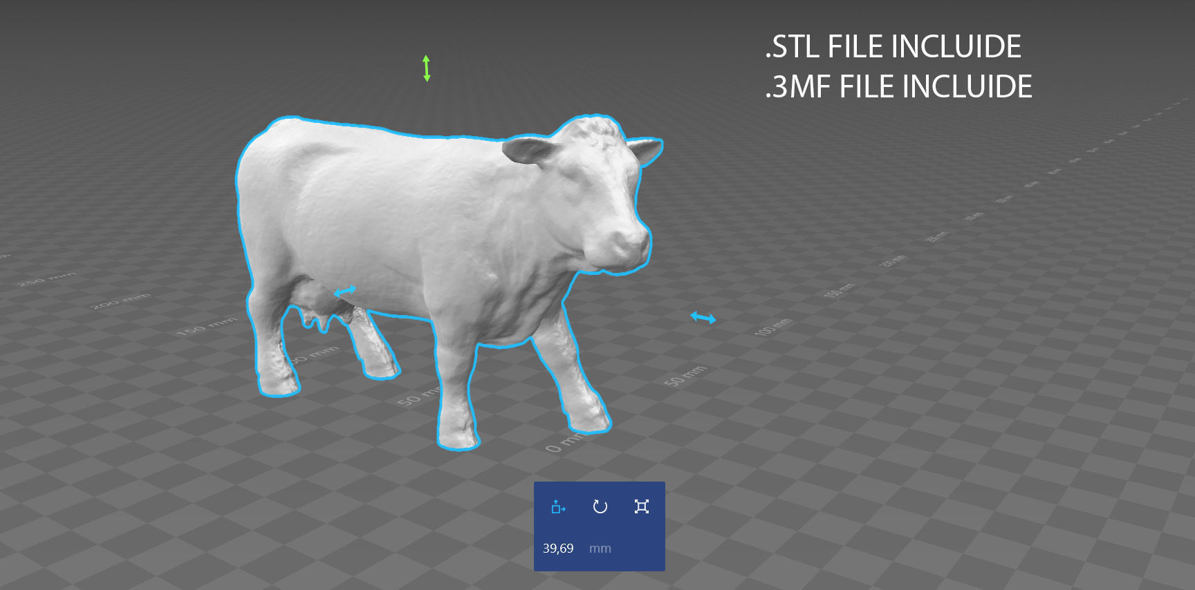 Cow 2 Low-poly 3D model_15