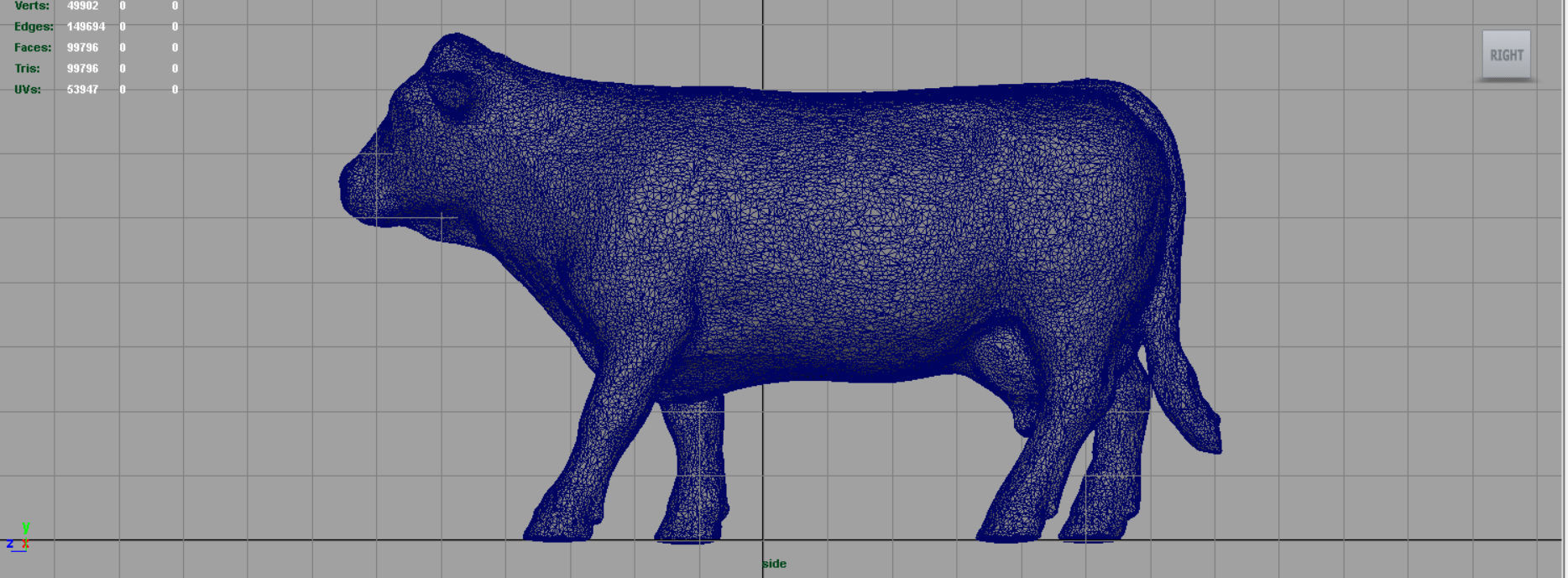 Cow 2 Low-poly 3D model_13