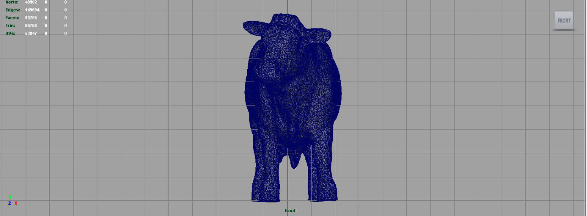 Cow 2 Low-poly 3D model_11