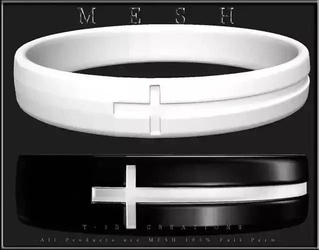 Finger Ring Cross Low-poly 3D model