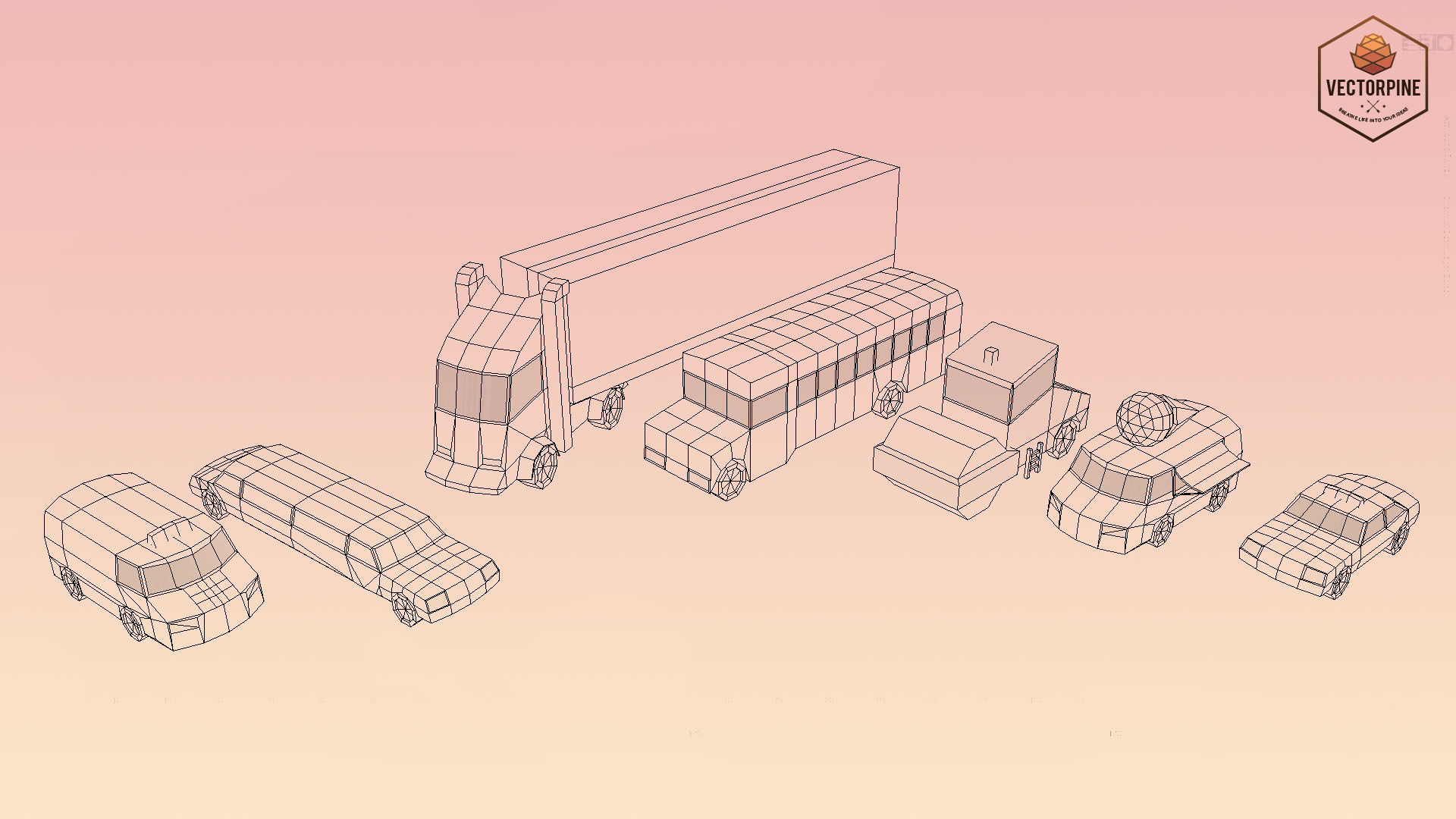 Low Poly Utility Vehicles Low-poly 3D model_8