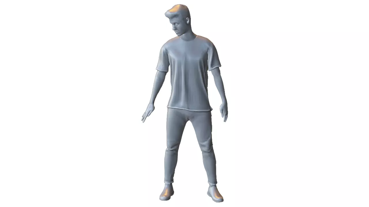 Stylized Casual Male Character Low-poly 3D model