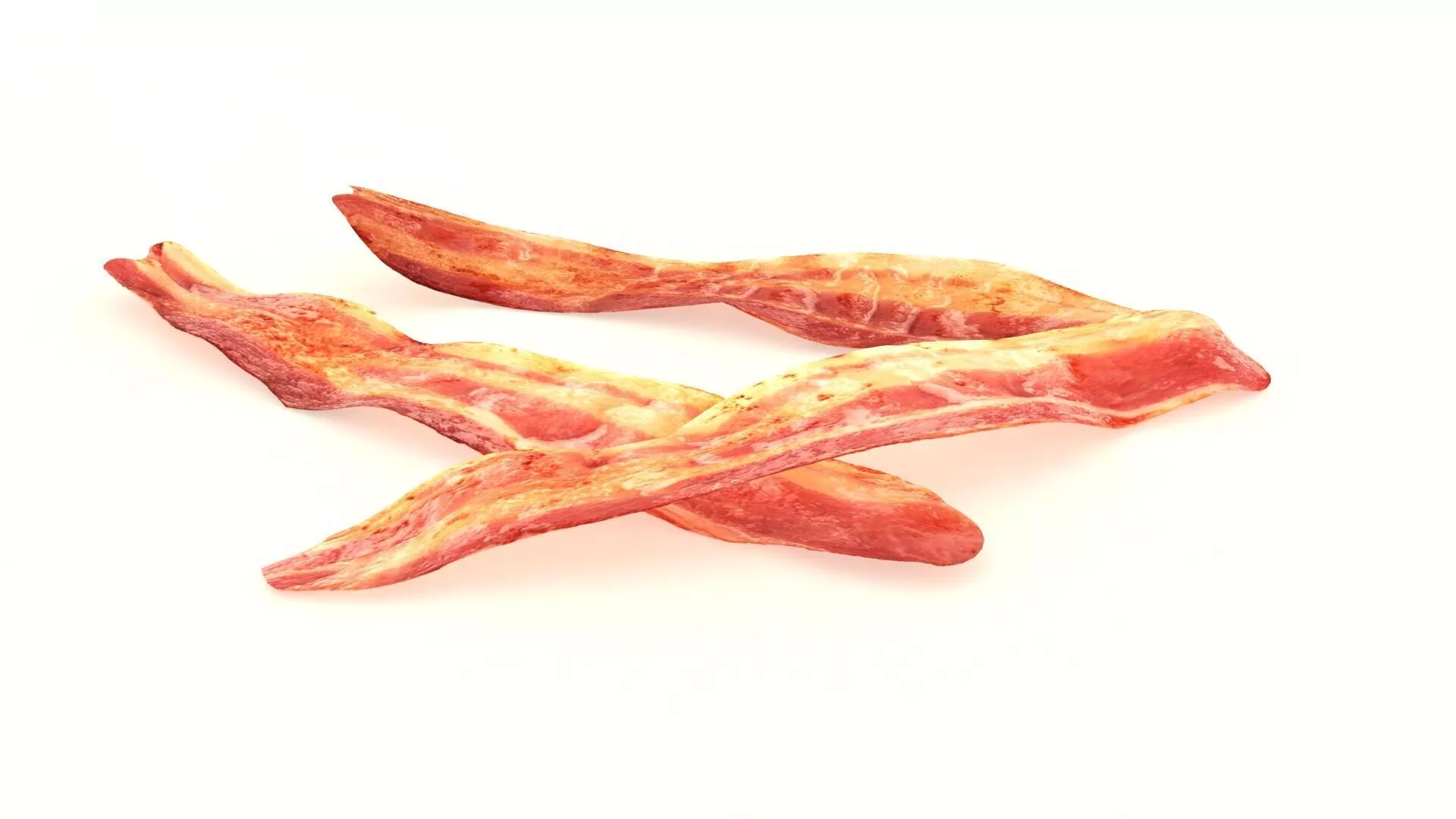 Bacon slice Low-poly 3D model