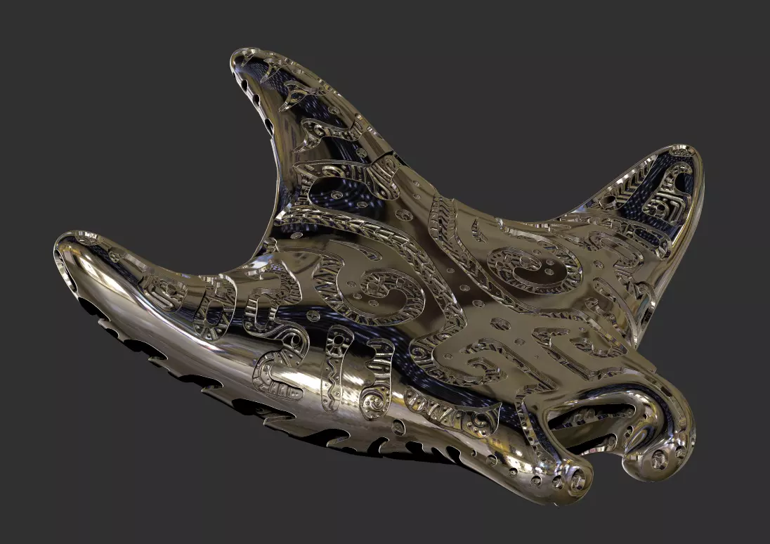 Manta Ray Pandant 3D print model