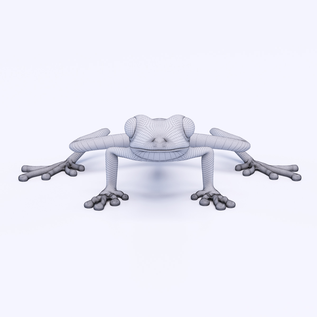 Green Frog 3D model_3