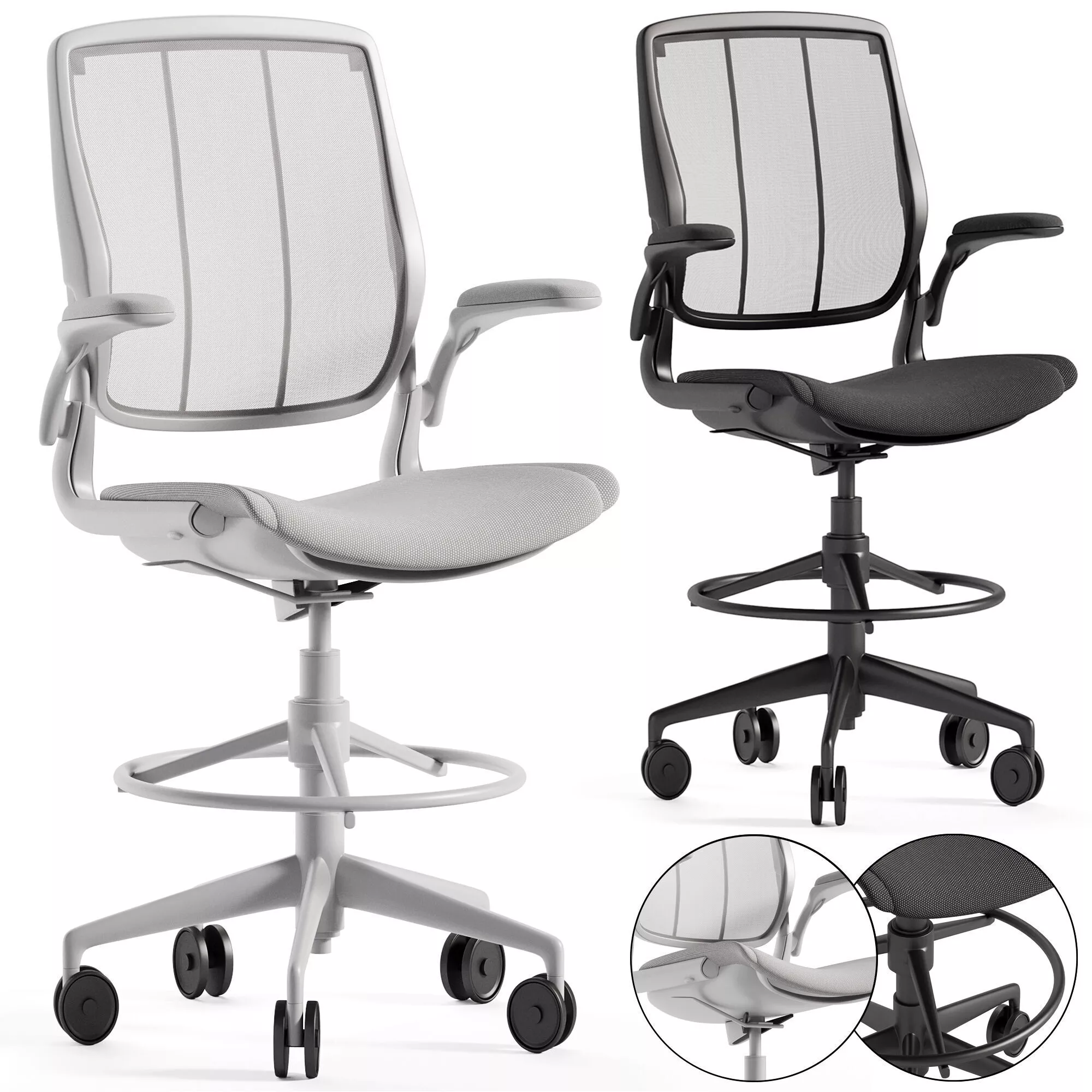 Diffrient Smart Drafting Chair 3D model