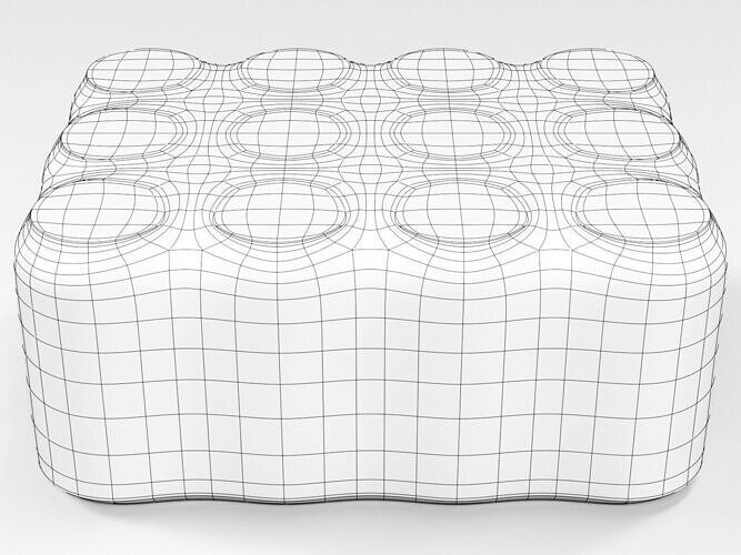 12 pack 330ml shrinkwrapped beverage cans 3D model 4