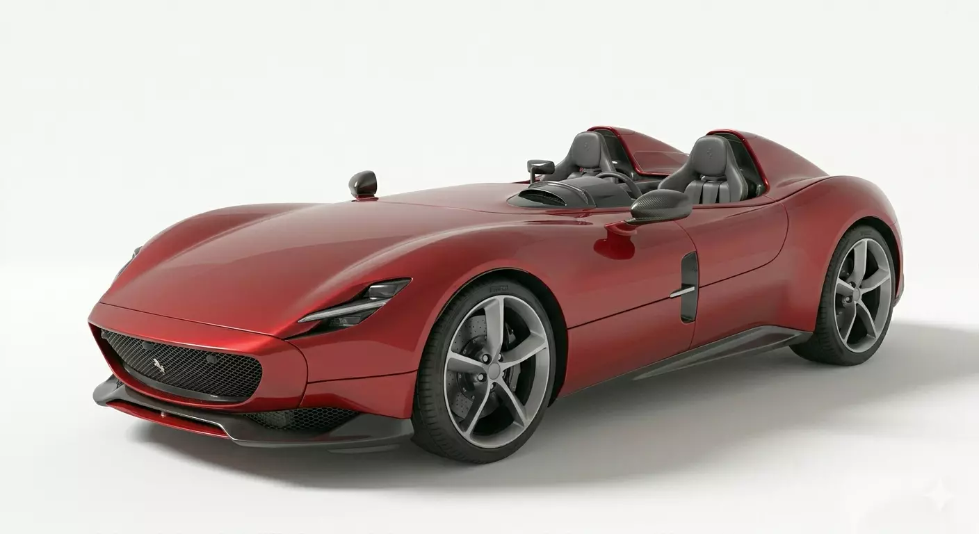 Modern Red Speedster Luxury Sports Car 3D model