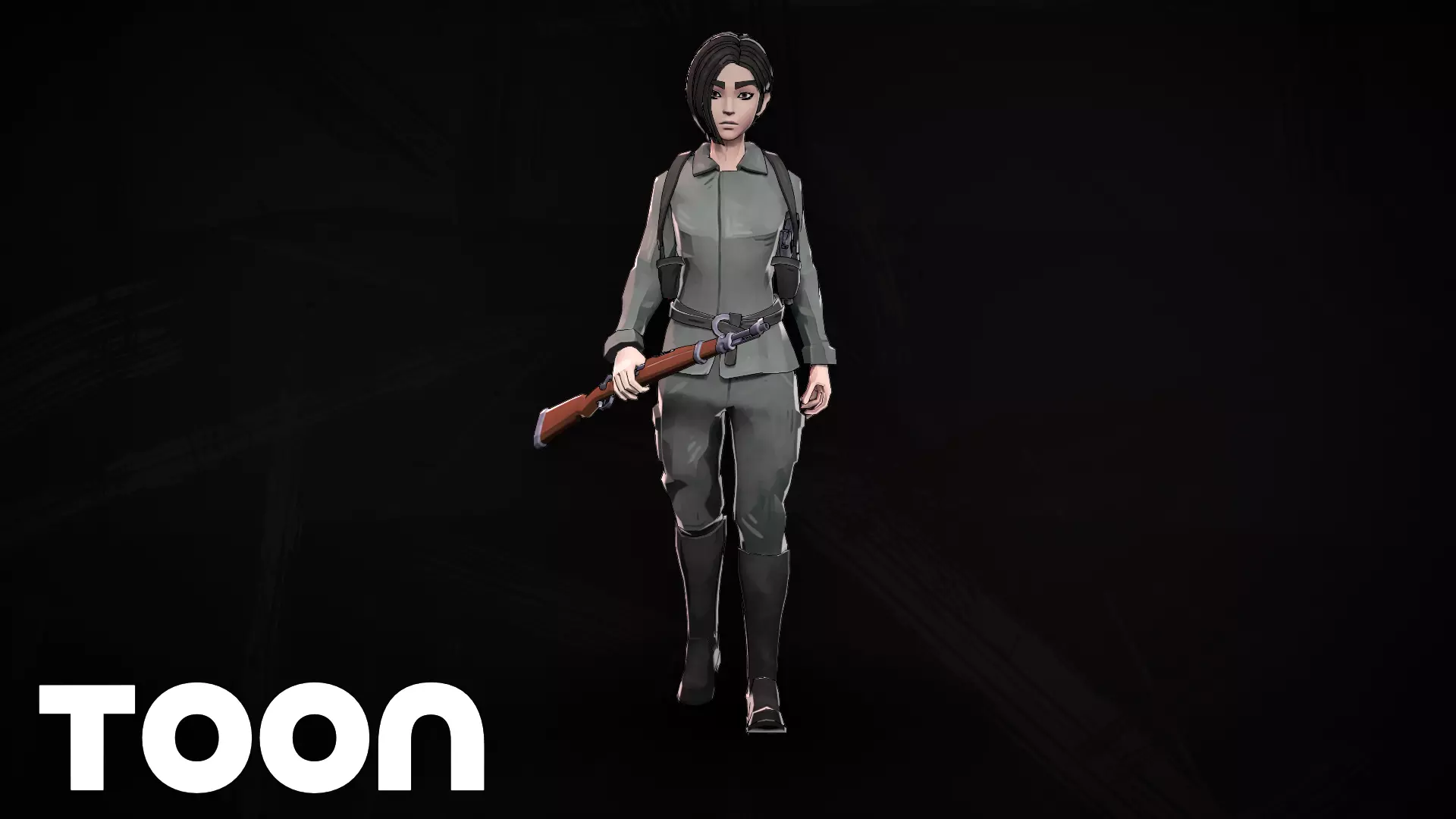 World War Soldier - Game Ready - Rigged - Low Poly - Colourly Low-poly 3D model