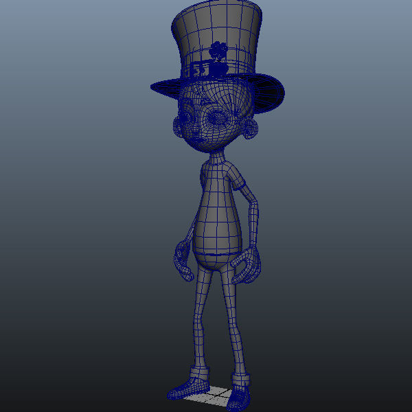 Leprechaun boy Cartoon Rigged 3D model_13