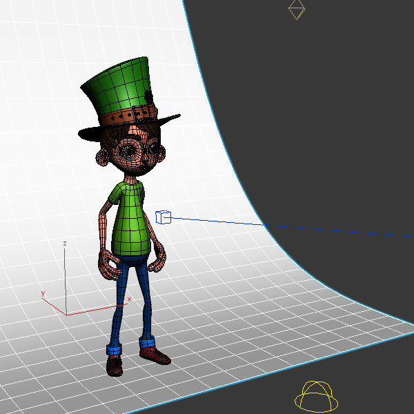 Leprechaun boy Cartoon Rigged 3D model_10